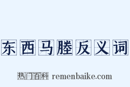 东西马塍反义词是什么意思的图片